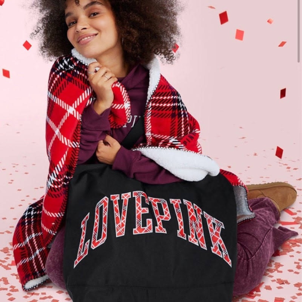 Victoria’s Secret LOVE PINK Canvas Tote Holiday 2022 Brand New